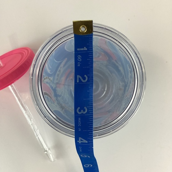 NWOT Lilly Pulitzer Reusable Cold Drink Tumbler with Straw in Ocean Jewel - Picture 8 of 11